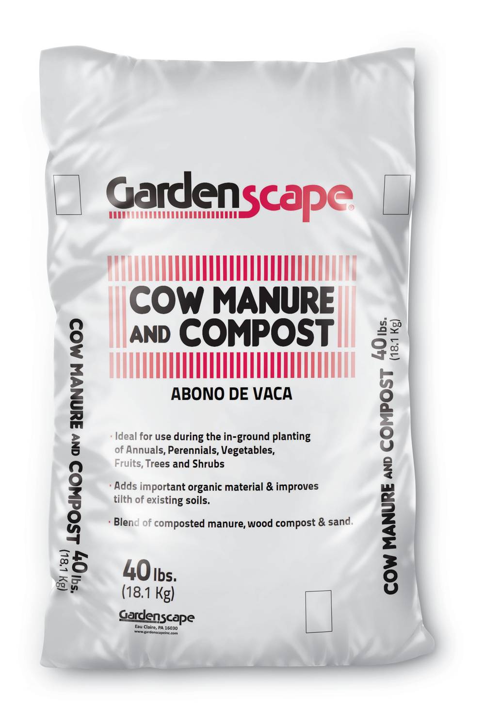 Gardenscape 40Lb Organic Compost and Manure Provides Organic Nutrients | GCOW