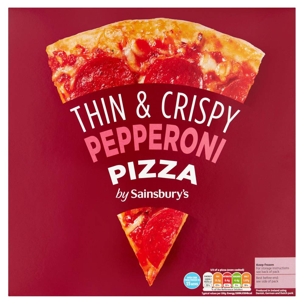 Sainsbury's Thin & Crispy Pepperoni Pizza 305g