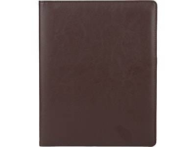 Bond Street Faux Leather Portfolio Case with Zipper Closure, Brown (WRC1511BS-BROWN)