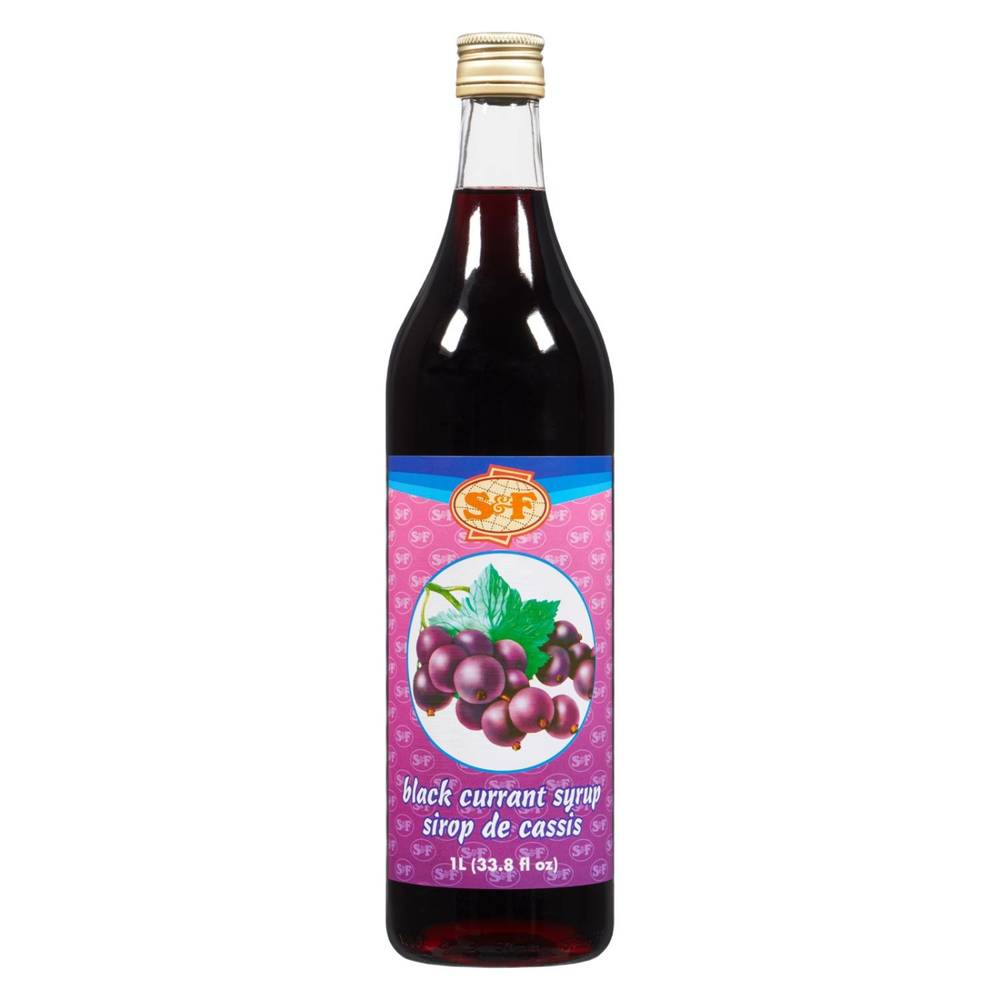 S & F Black Currant Syrup (1 L)