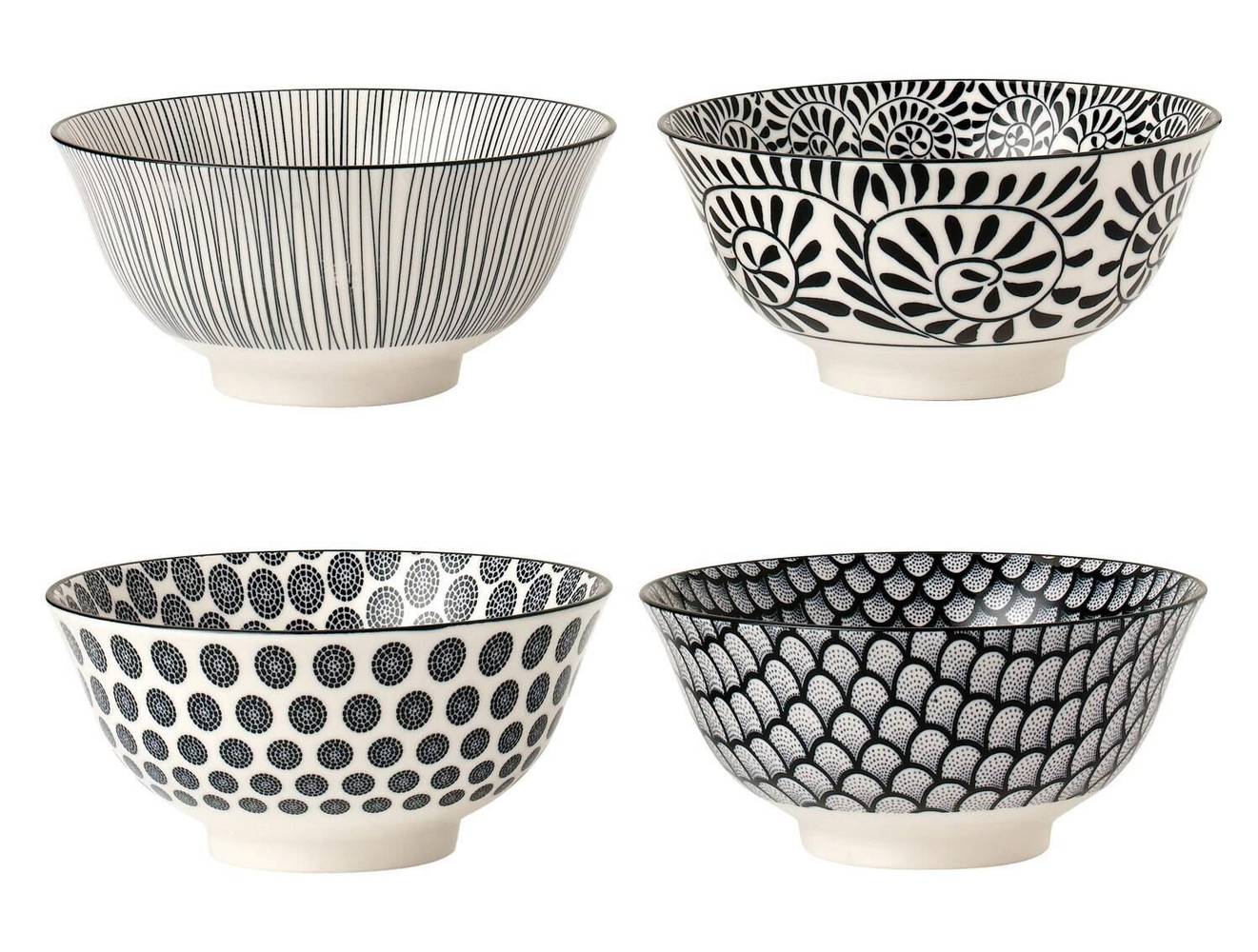 Carrefour Home - Bol japonais noir en grès, 15.5cm