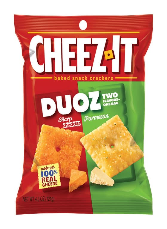 Cheez-It Duoz Sharp Cheddar/Parmesan Crackers 4.75 Oz Pegged