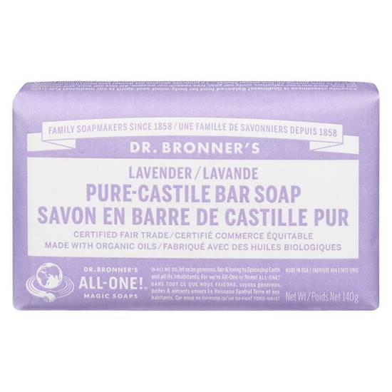 Dr. Bronner's Pure Castile Bar Soap Lavender (140 g)