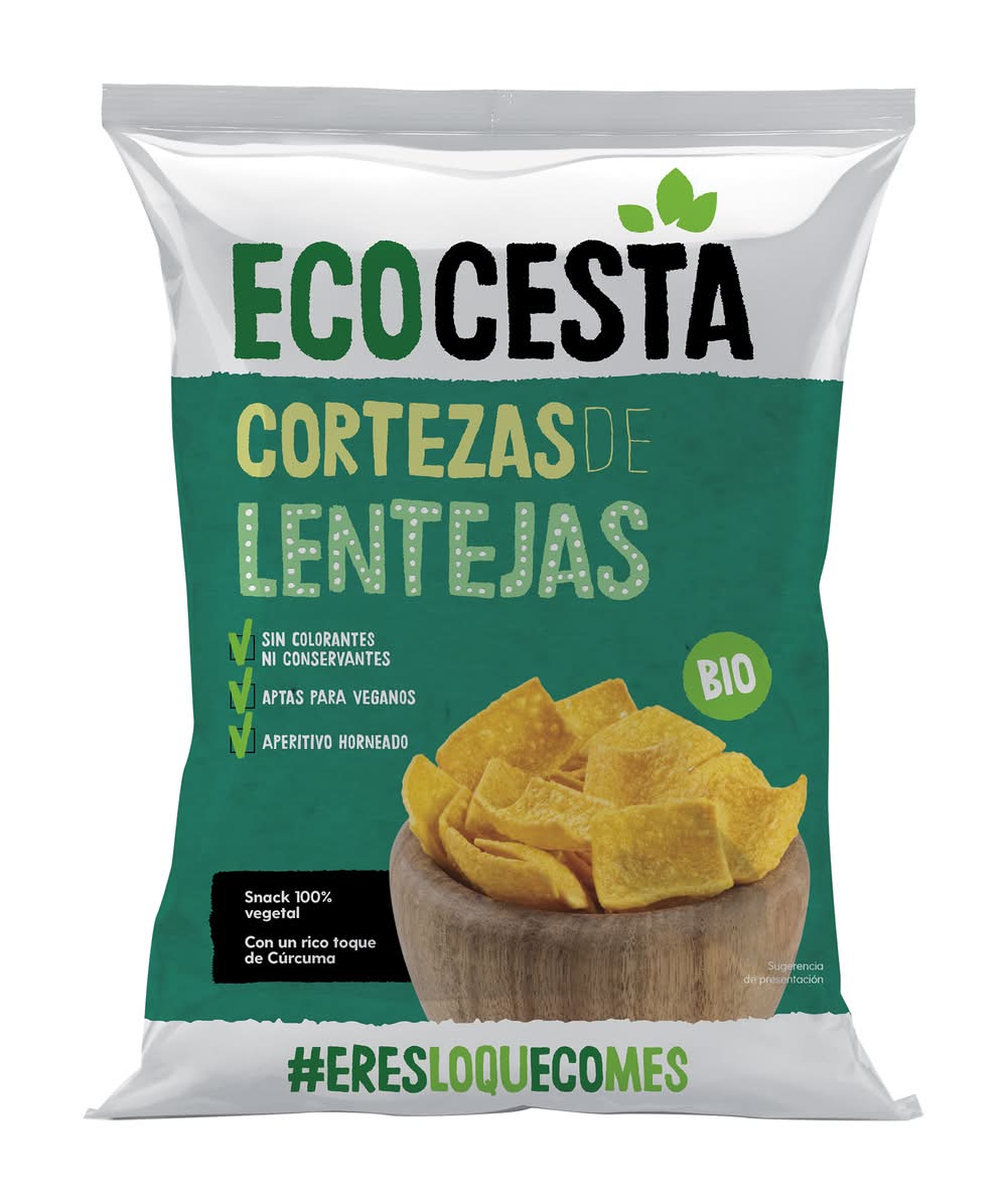 Aperitivo cortezas de lentejas bio bolsa · Ecocesta (65 g)