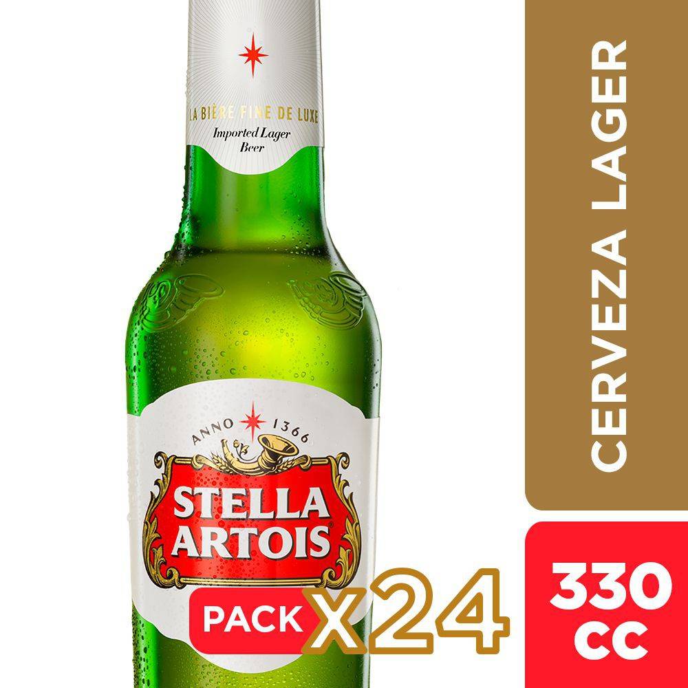 Stella Artois · Cerveza lager (24 x 330 ml)