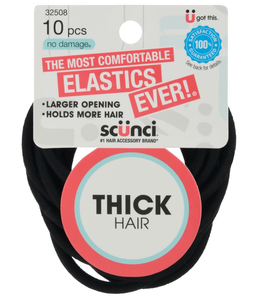 Scunci No Damage Thick Hair Elastics (1 oz, 10 ct)
