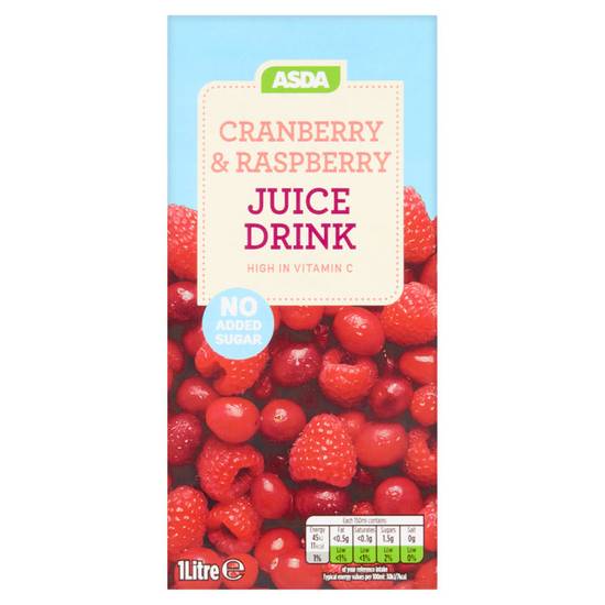 Asda Cranberry & Raspberry Juice Drink 1 Litre