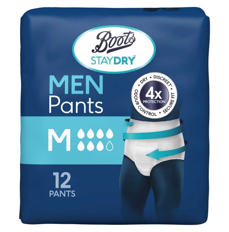 Boots Men, Medium, Staydry Pants (12 pack)