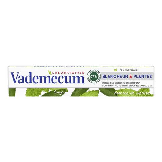 Dentifrice blancheur et plantes VADEMECUM 75ml