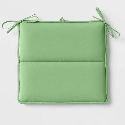 16"x16" Solid Outdoor Chair Seat Cushion Sage Green - Room Essentials™