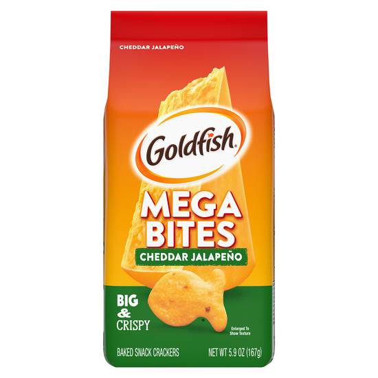 Goldfish Mega Bites Cheddar Jalapeno Baked Snack Crackers (5.9 oz)