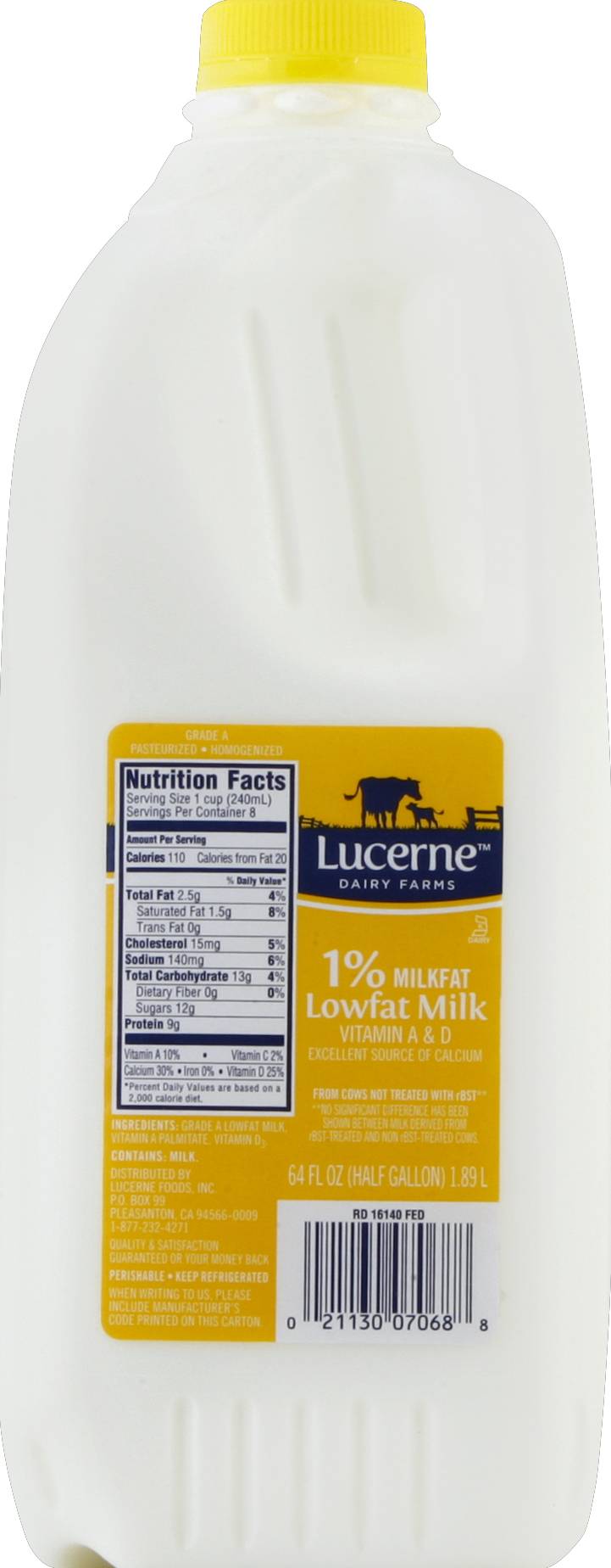 Lucerne 1% Lowfat Milk (4.17 lbs)