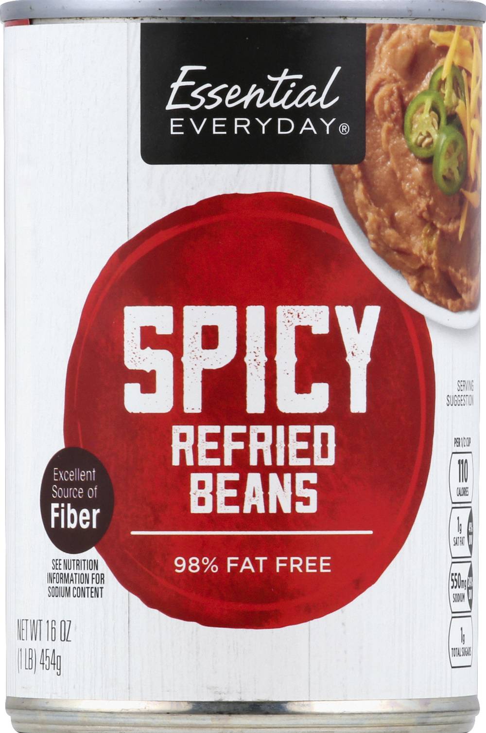 Essential Everyday Spicy Refried Beans (1 lbs)