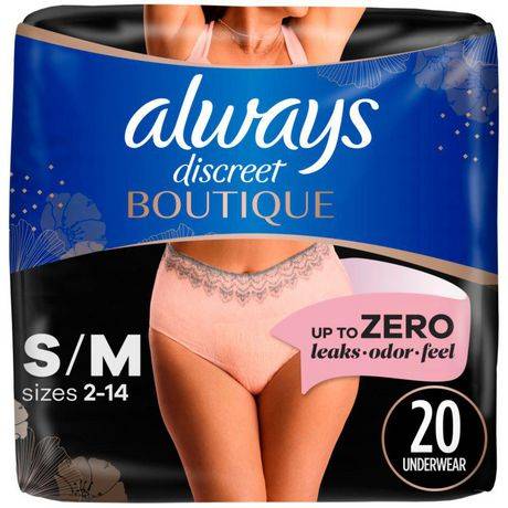 Always Boutique Underwear, S/M (20 ct)