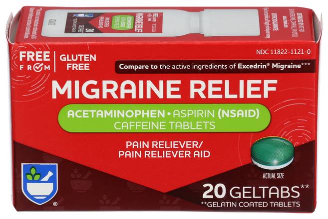 Rite Aid Migraine Relief Gel Tabs - 20 ct