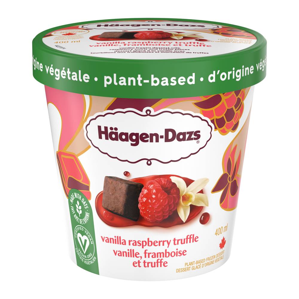 Häagen-Dazs Oat Plant Based Ice Cream, Vanilla Raspberry (400 ml)