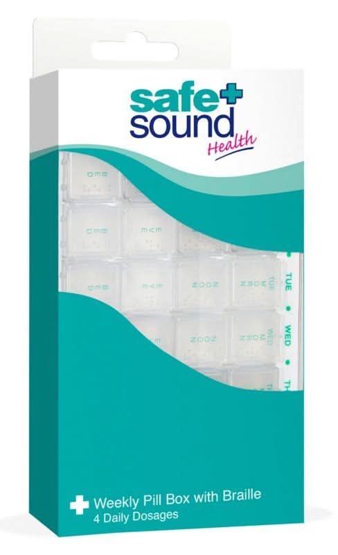 Safe + Sound Health Weekly Pill Box With Braille