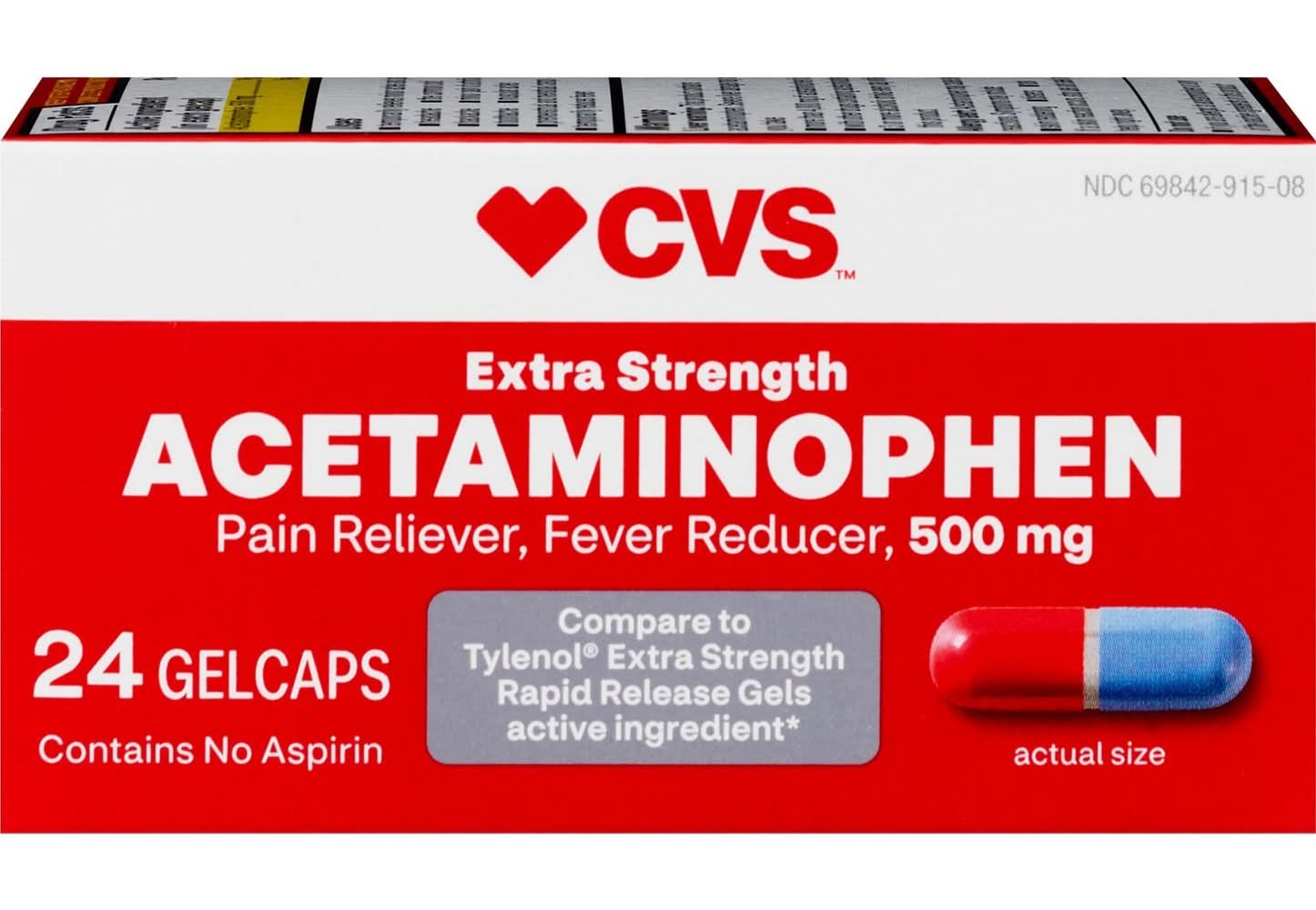 CVS Pharmacy Extra Strength Pain Relief 500mg Gelcaps (24 ct)