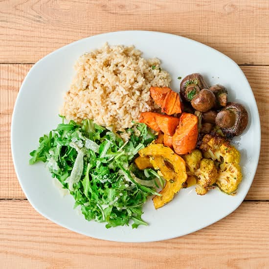 seasonal vegetable plate