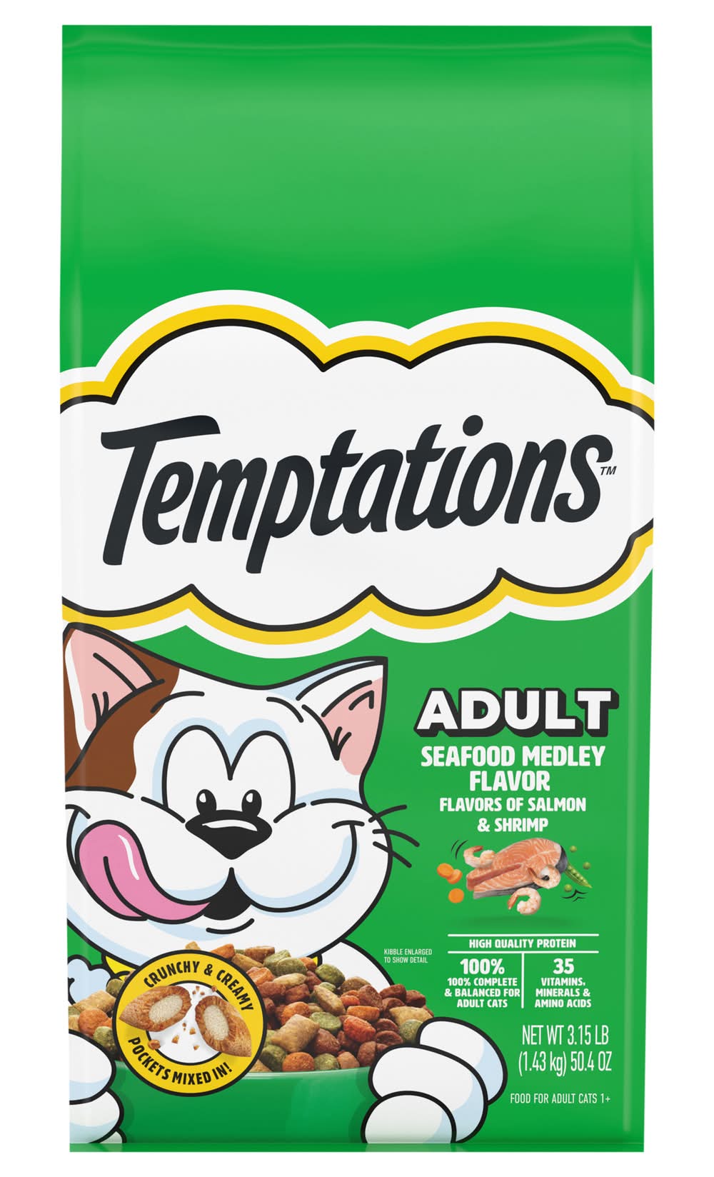 Temptations Adult Complete Nutrition Cat Food, Salmon-Shrimp (50.4 oz)