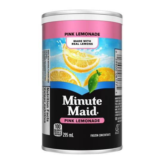 Minute Maid · Pink lemonade concentrated - MinuteMaidMD Limonade rose concentrée congelée Canette de 295mL