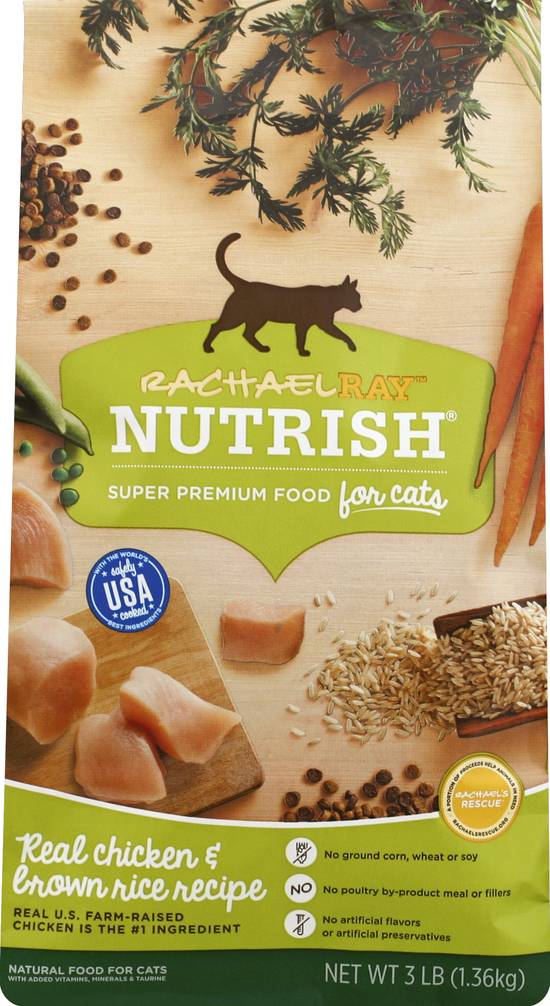 Rachael Ray Nutrish Real Chicken & Brown Rice Recipe Food For Cats