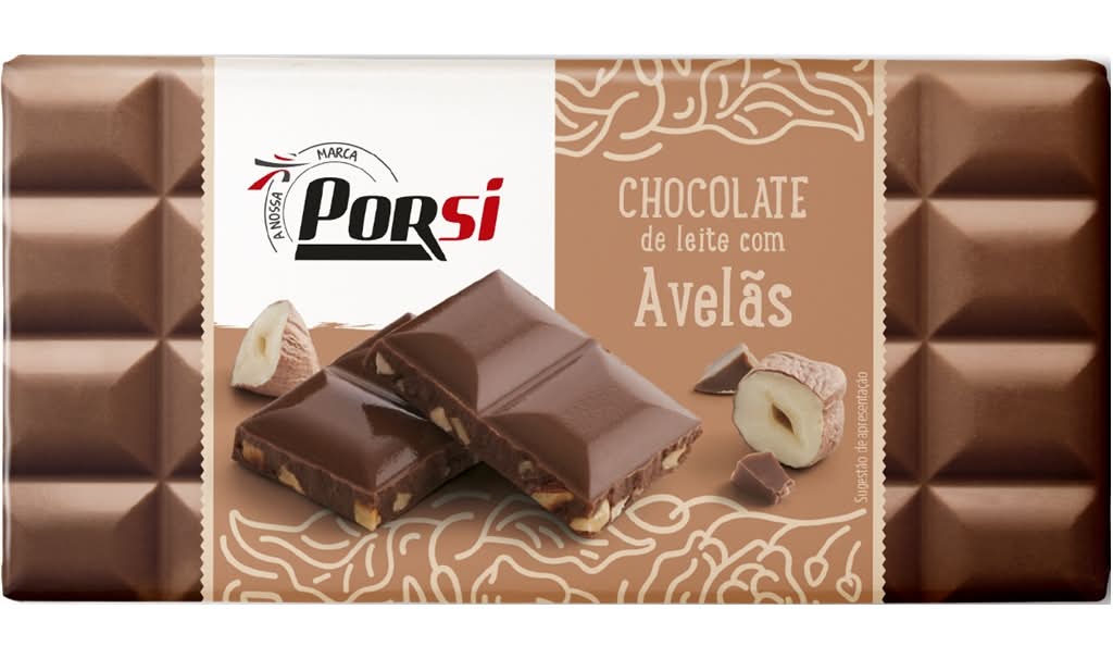 Porsi - Tablete de chocolate com avelãs, 100 g
