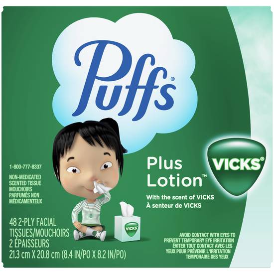 Puffs Plus Lotion Facial Tissues Scent of Vicks (48 ct)