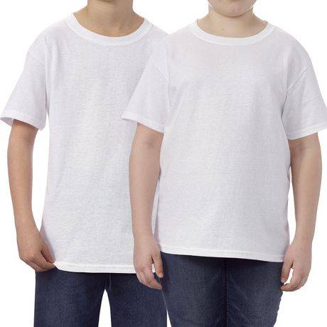 T-shirt pour jeunes de Gildan® (Couleur: Blanc, Taille: M)