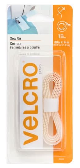 Velcro Sew on Fastener, White
