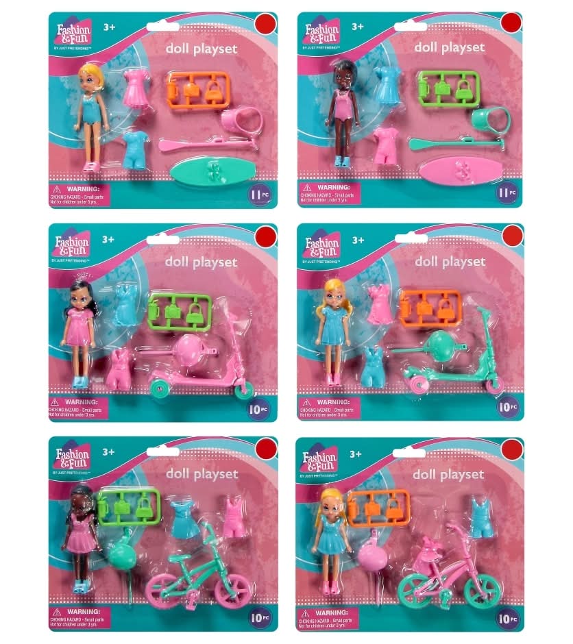 Fashion & Fun Doll Playsets 3+ Years (6 pack)