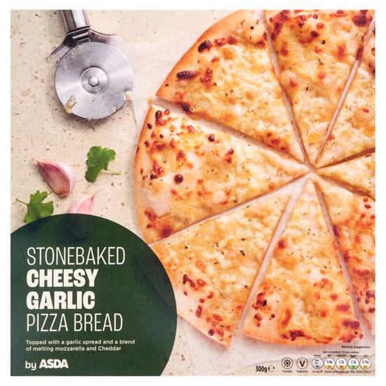 ASDA Thin Stonebaked Cheesy Garlic Pizza Bread 285G
