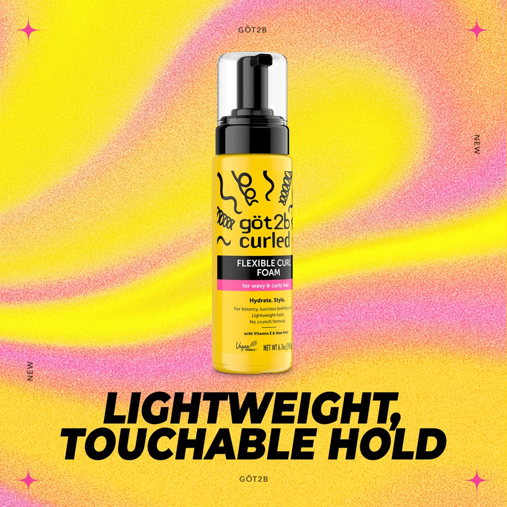 got2b Curled Flexible Curl Foam For Wavy & Curly Hair (6.7 oz)