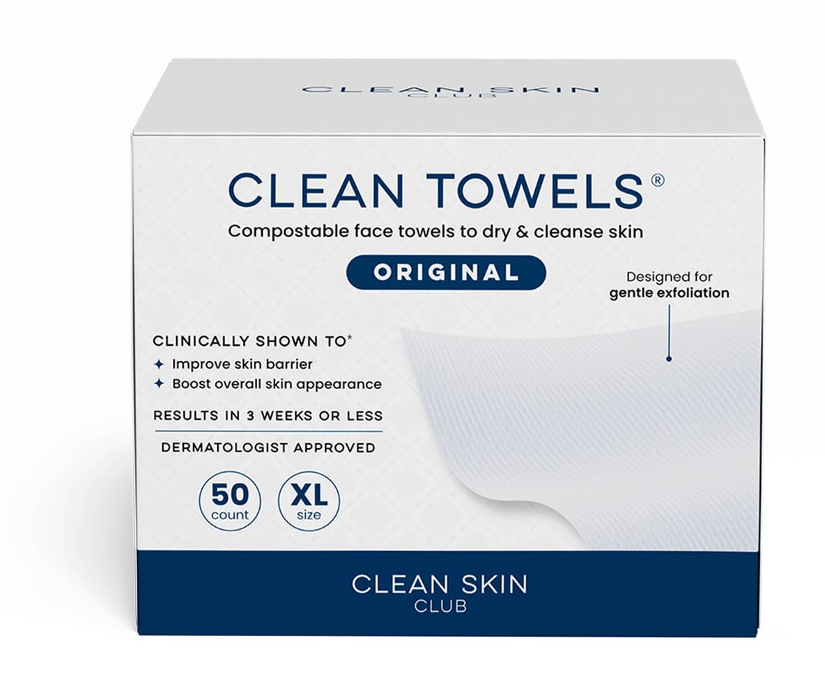 Clean Skin Club Disposable Face Towels, XL (50 ct)