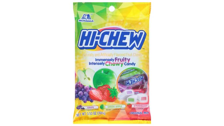 IMMENSELY FRUITY INTENSELY CHEWY CANDY ORIGINAL MIX, GRAPE, GREEN APPLE, STRAWBERRY