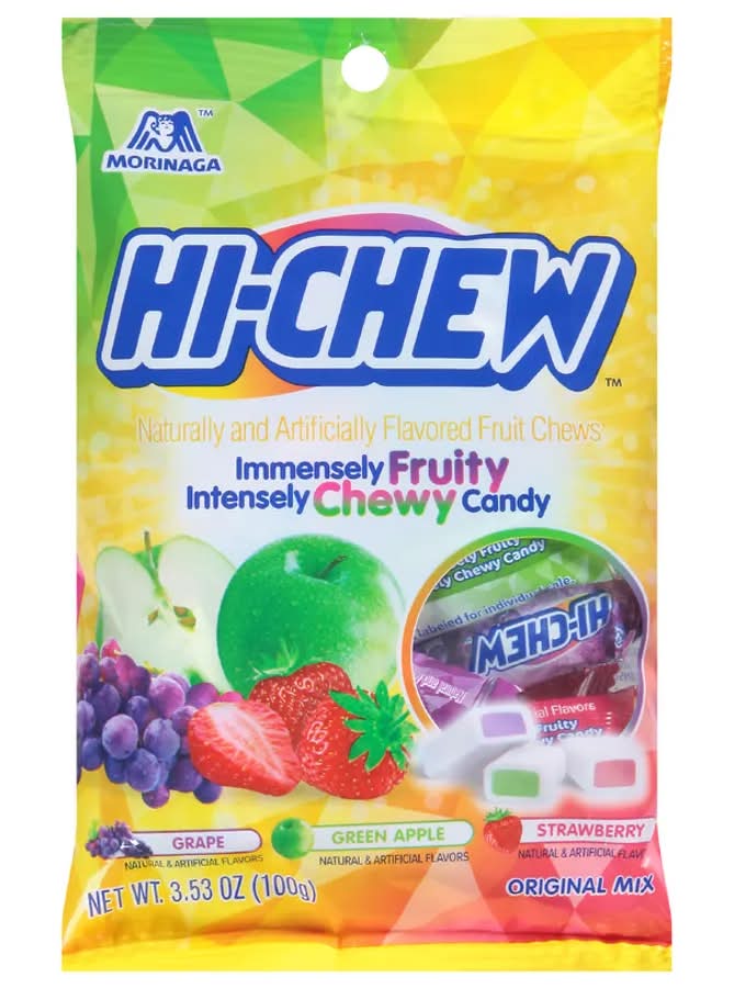 Hi-Chew Original Mix Strawberry Grape Green Apple Fruit Chews