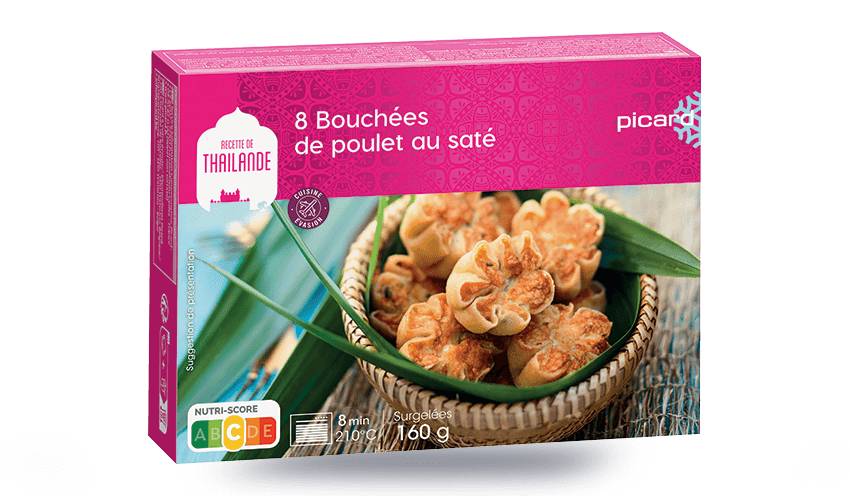 8 bouchées de poulet au saté