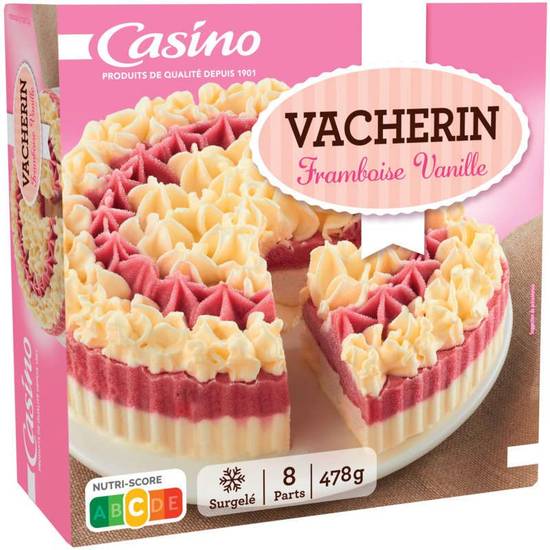 Casino Vacherin vanille framboise 478g