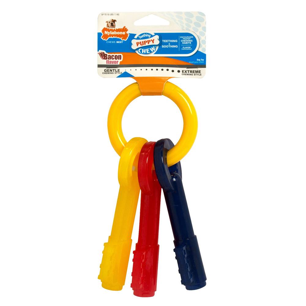Nylabone® Puppy Teething Keys Chew Dog Toy (Color: Assorted, Size: X Small)