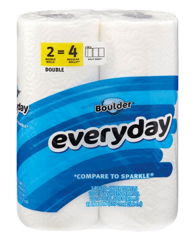 Boulder Canyon 2 Ply Everyday Paper Towels, 11x6 in (2 ct)