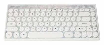 Silver Wireless Bling Keyboard Silver