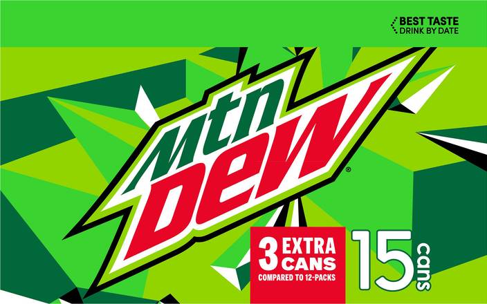 Mtn Dew Soda (15 ct, 12 fl oz) (citrus)