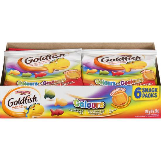 Pepperidge Farm Goldfish Crackers, Colours Snack pack (156 g)