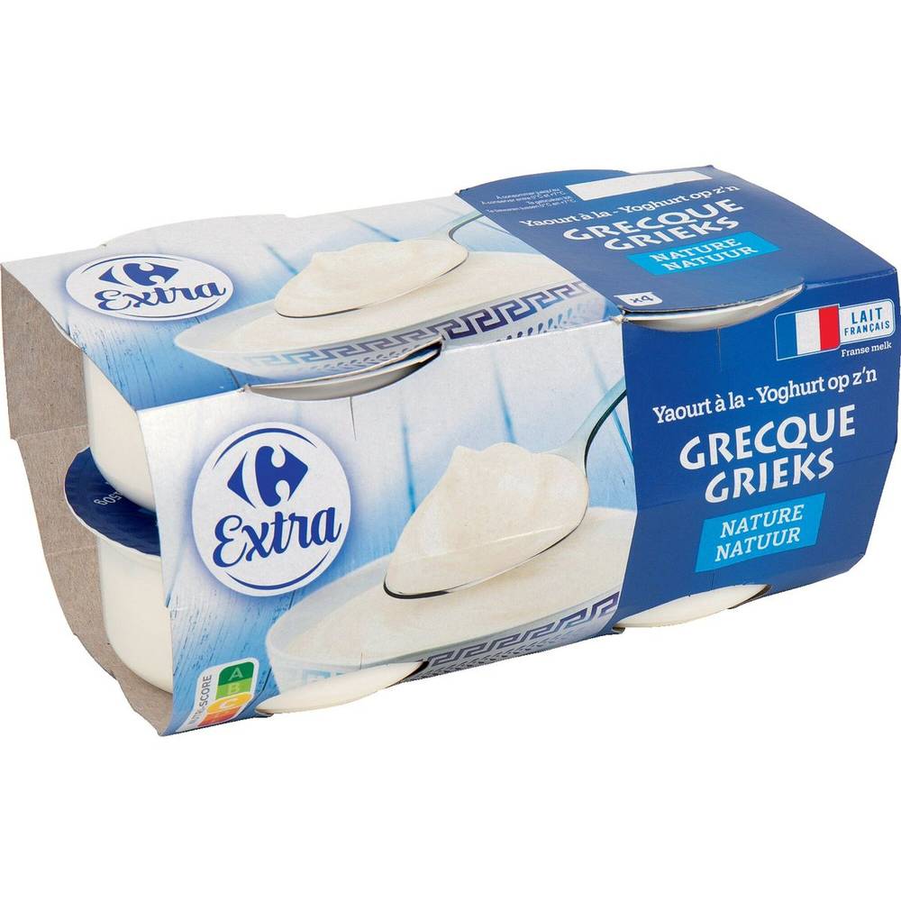 Carrefour Yaourt à la Grecque Nature 4 x 150 g