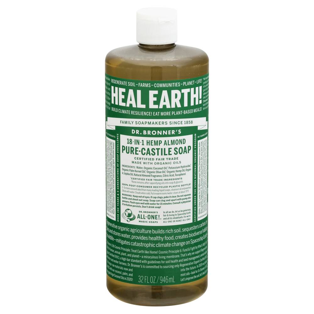 Dr. Bronner's 18 in 1 Hemp Almond Pure-Castile Soap