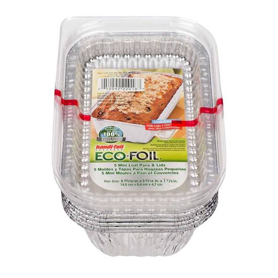 Handi-Foil Eco-Foil Loaf Pans & Lid (5 units)