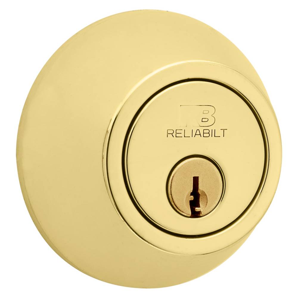RELIABILT Traditional Polished Brass Single Cylinder Deadbolt | 93720-008