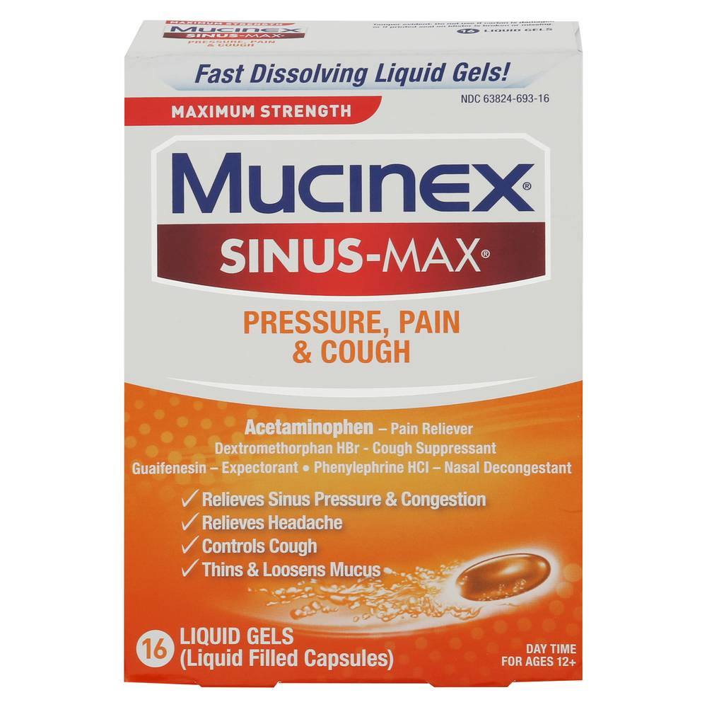 Mucinex Sinus-Max Liquid Gels (16 ct)