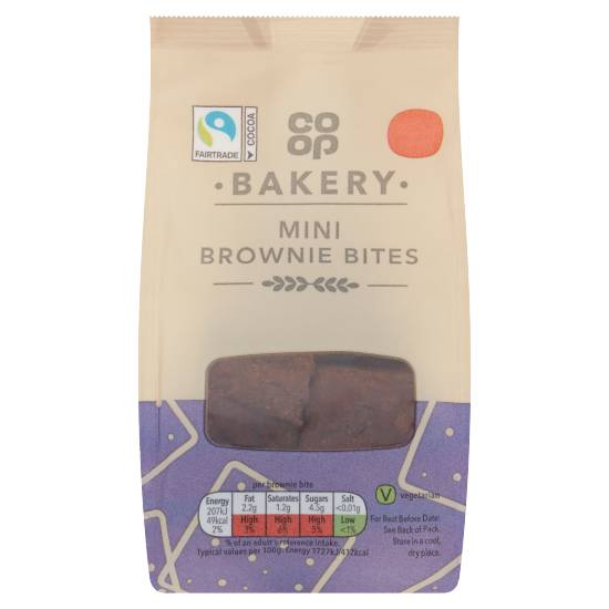 Co-op Bakery Fairtrade Cocoa Mini Brownie Bites