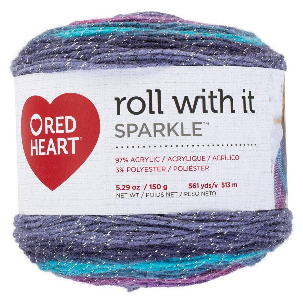 Yarnspirations Red Heart Roll With It Sparkle Yarn Destiny Delivery